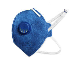 Respirador PFF2-S 20.02 com válvula dobrável na cor azul
