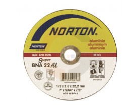 Disco de corte Super Alumínio 7 pol. x 2.0mm BNA 22 Norton