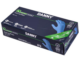 Luva descartável nitrílica Sensiflex Flex Azul DA-90200 Danny